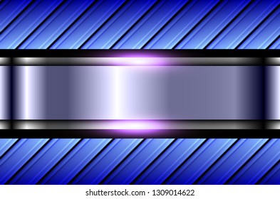 Patrón de fondo abstracto de color azul púrpura, brillante ilustración de vector metálico.
