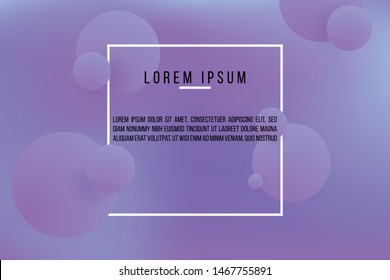 Abstract background with purple and blue spheres for landing page, animation, web, banner, flyer or cover.