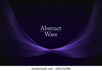 abstract background with purple and blue wave. musical wave. vector.