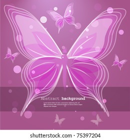 Abstract Background Purple Butterfly Vector Illustration Stock Vector ...