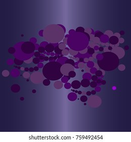 Abstract background with purple circle geometric pattern. Vector illustration.