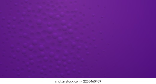 Fondo abstracto en color púrpura con muchos círculos convexos y concave pequeños