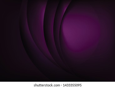 Abstract background purple and dark tone color with basic geometry element layered overlap with highlight and shadows vector illustration
