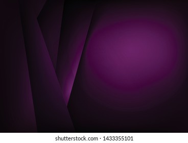 Abstract background purple and dark tone color with basic geometry element layered overlap with highlight and shadows vector illustration