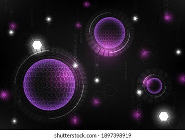 fondo abstracto con círculos violetas brillantes