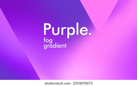 Abstract Background with Purple Gradient. Modern Geometric Shape Pattern. Vector Digital Poster with Dynamic Geometric Shapes and Blur