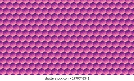 Antecedentes abstractos de hexágonos púrpura