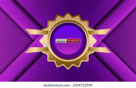 Abstract background with purple hexagons, technology, neon
