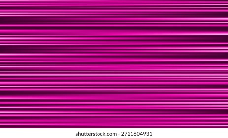 Abstract background with purple horizontal rays. Laser beam and light flare effects on dark backdrop. Fast motion glow with neon style lines. Vector illustration