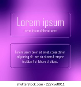 Abstract background with purple and magenta gradient with border and space for text. Vector illustration, banner design, postcard, poster, post.