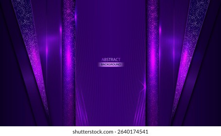 Abstract Background With Purple Metalic Shiny Lines Template Design Vectorr. Purple Abstract Background Vector Illustration.