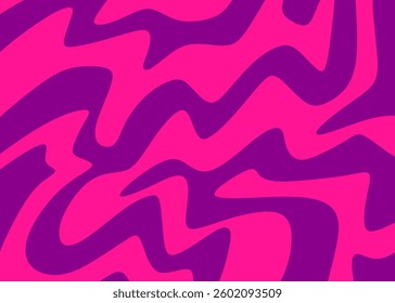 Abstract background with purple and pink wavy line pattern. Simple oil painting pattern