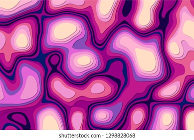 Abstract background with purple shapes cut from paper. Looks like mountain peaks. 3D abstract paper art style.