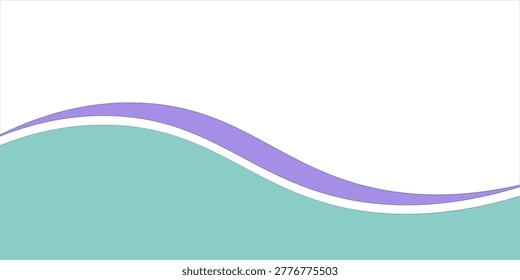 Abstract Background with Purple and Teal Flowing Wave Curves
