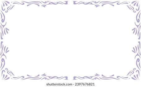Abstract background with a purple theme frame. Perfect for wallpaper, invitation cards, envelopes, magazines, book covers.
