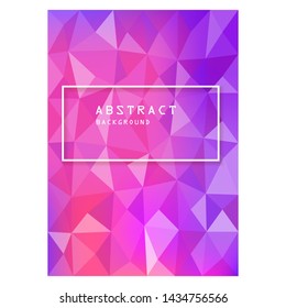 Abstract background. Purple and violet gradient colors and frame for text. Seamless pattern, 3d effect. Vector template for banners, poster, brochures, flyers