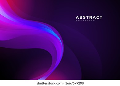 Abstract background with purple wave and fluid design element for your poster, banner, brochure, landing page.