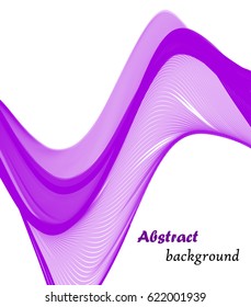 Abstract background with purple waves