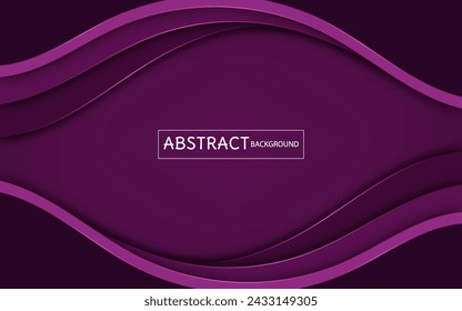Abstrakter Hintergrund mit violetter Wellenform, Vektorgrafik