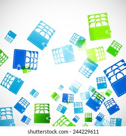 abstract background: purse