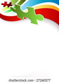 abstract background with puzzle