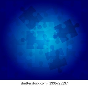 Abstract background puzzle pattern blue color