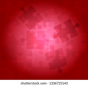 Abstract background puzzle pattern red color