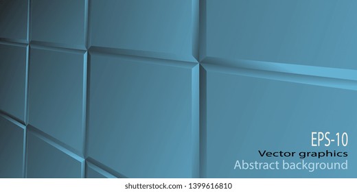 Abstract background. Background of quadrangles. Geometric shapes. Business card. Banner. Faceted panels. Vector graphics. EPS-10