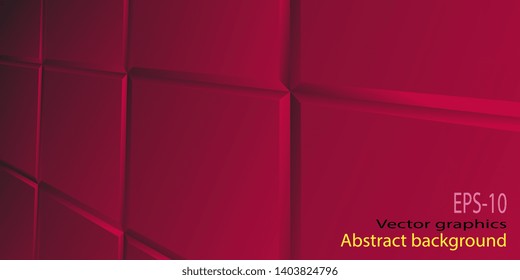 Abstract background. Background of quadrangles. Geometric shapes. Business card. Banner. Faceted panels. Vector graphics