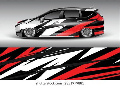 Abstract background racing car wrap graphic for vector vinyl wrap and stickers