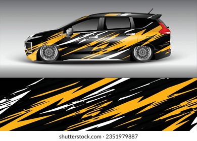 Abstract background racing car wrap graphic for vector vinyl wrap and stickers