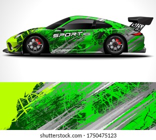 Abstract background for racing sport car wrap design and vehicle livery