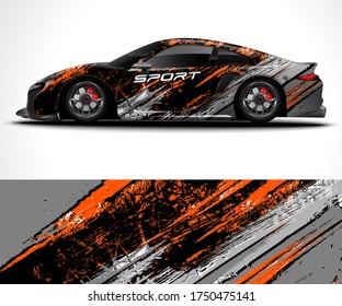 Abstract background for racing sport car wrap design and vehicle livery