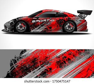 Abstract background for racing sport car wrap design and vehicle livery