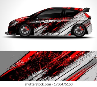 Abstract background for racing sport car wrap design and vehicle livery