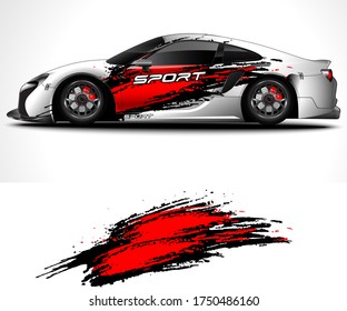 Abstract background for racing sport car wrap design and vehicle livery