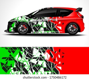Abstract background for racing sport car wrap design and vehicle livery