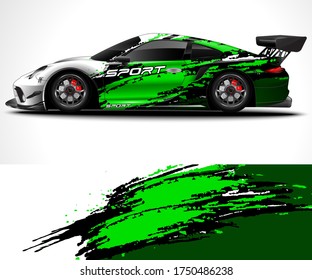 Abstract background for racing sport car wrap design and vehicle livery