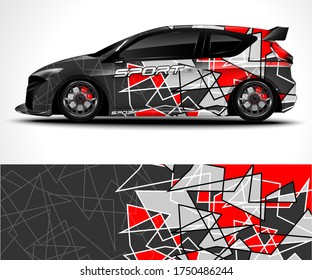 Abstract background for racing sport car wrap design and vehicle livery