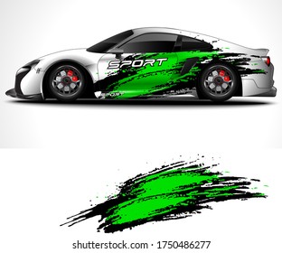 Abstract background for racing sport car wrap design and vehicle livery