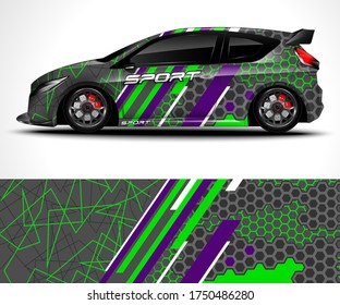 Abstract background for racing sport car wrap design and vehicle livery