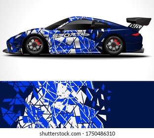 Abstract background for racing sport car wrap design and vehicle livery