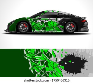 Abstract background for racing sport car wrap design and vehicle livery