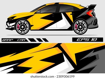 Abstract background racing sport car for wrap decal sticker design and vehicle livery