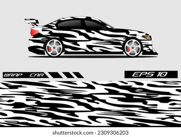 Abstract background racing sport car for wrap decal sticker design and vehicle livery