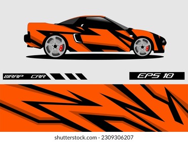 Abstract background racing sport car for wrap decal sticker design and vehicle livery