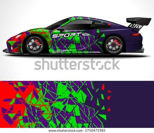 Abstract Background Racing Sport Car Wrap Stock Vector (Royalty Free ...