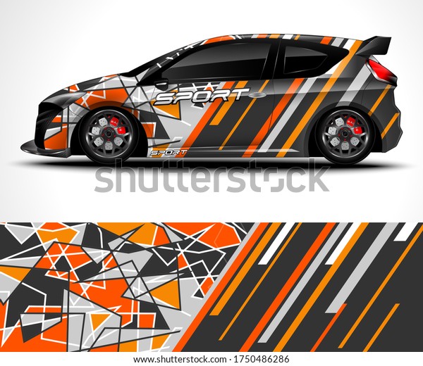 Abstract background for racing sport car wrap
design and vehicle
livery