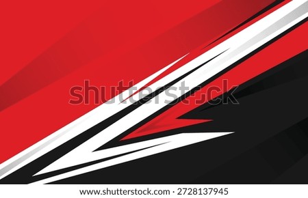 Abstract background of racing stripes in red, white and black