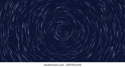 Fondo Abstractas radial estrellas borrosas girando. Cielo nocturno. Concepto futurista.